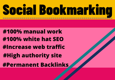 30 Social Bookmarks High Authority Permanent dofollow...