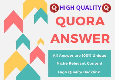 10 Quora Answers with Backlink for Targeted Traffic