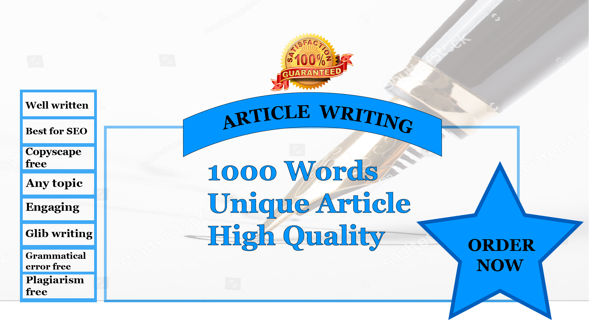 1000 words article and blog writing on any topic 