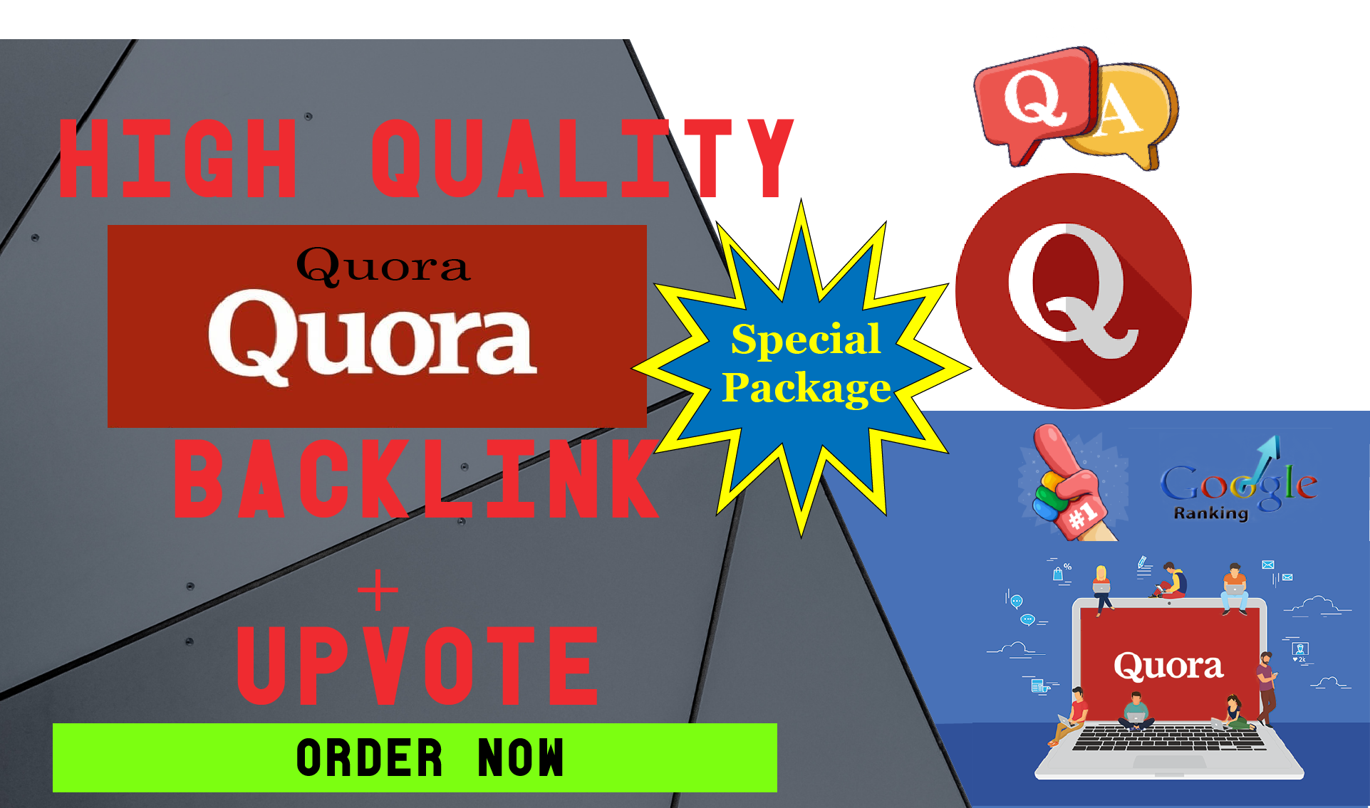 20 Quora Answers+convenient image+40 Backlinks+25 Upv...