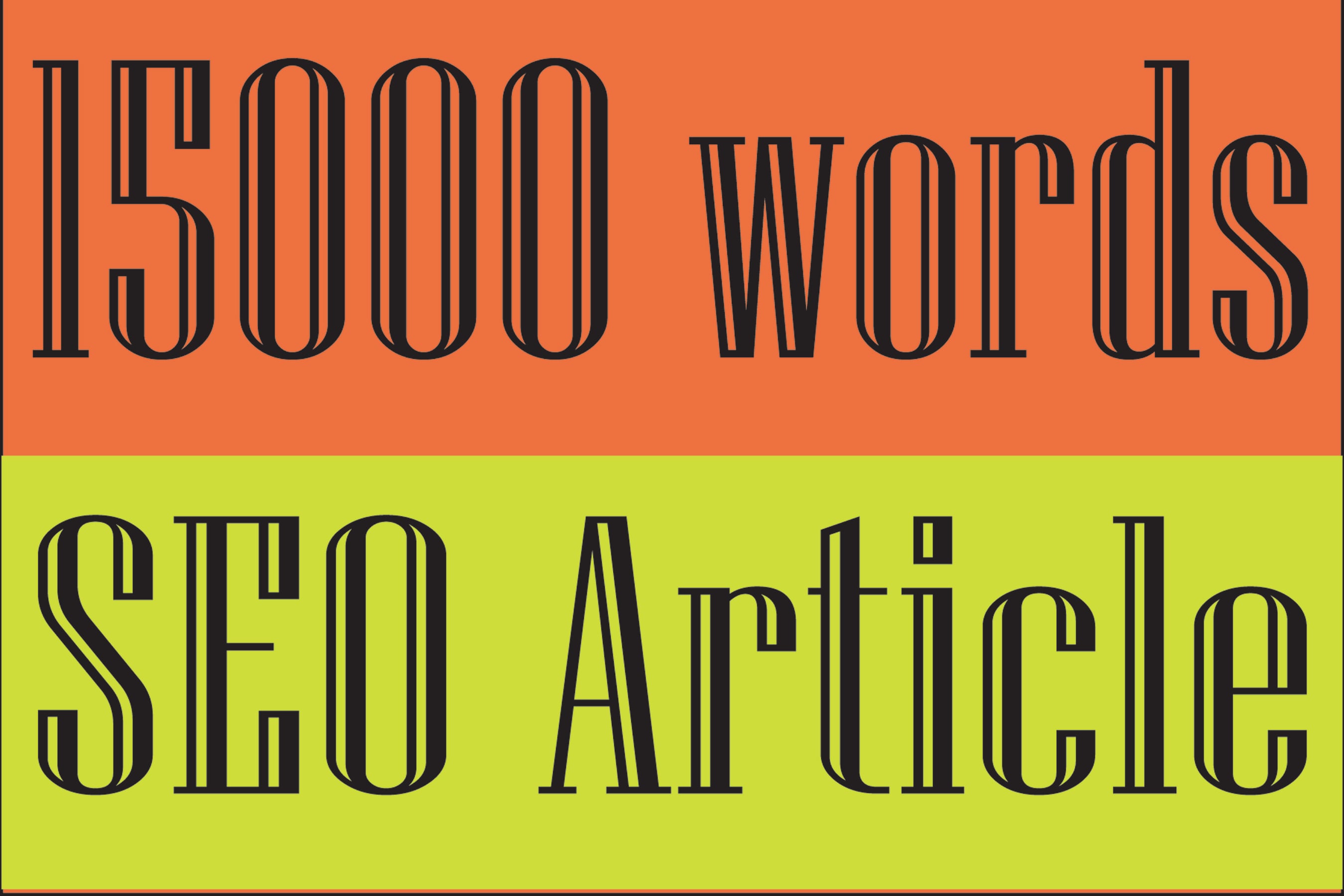 I will do 15 &times; 1000 words article writing, blog writing in any niche 