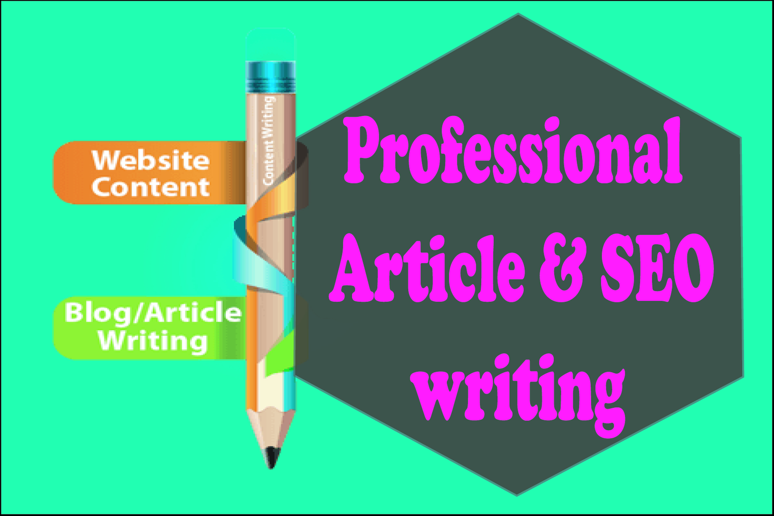  3 &times; 1000 words article & content writing for your site