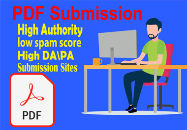I will do pdf and article submission to the top 30 pd...