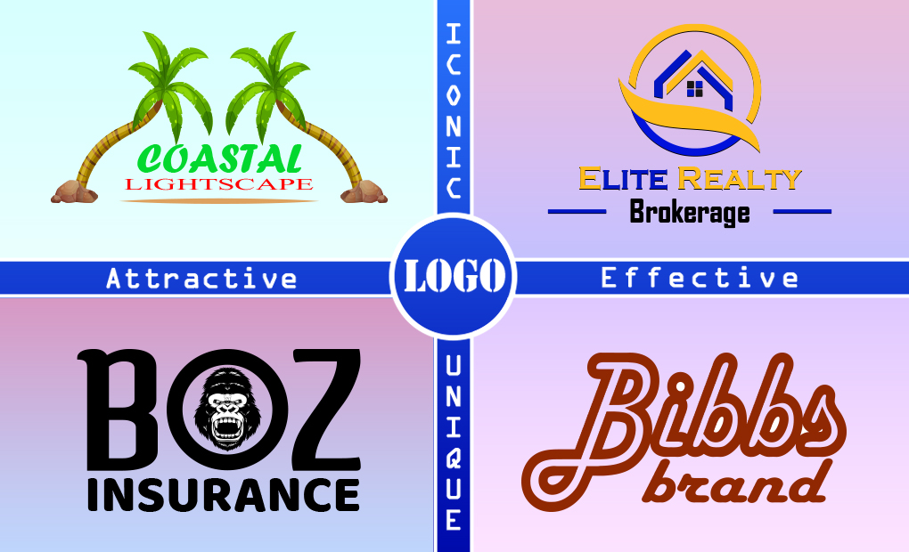 unique Minimal Text logo design service