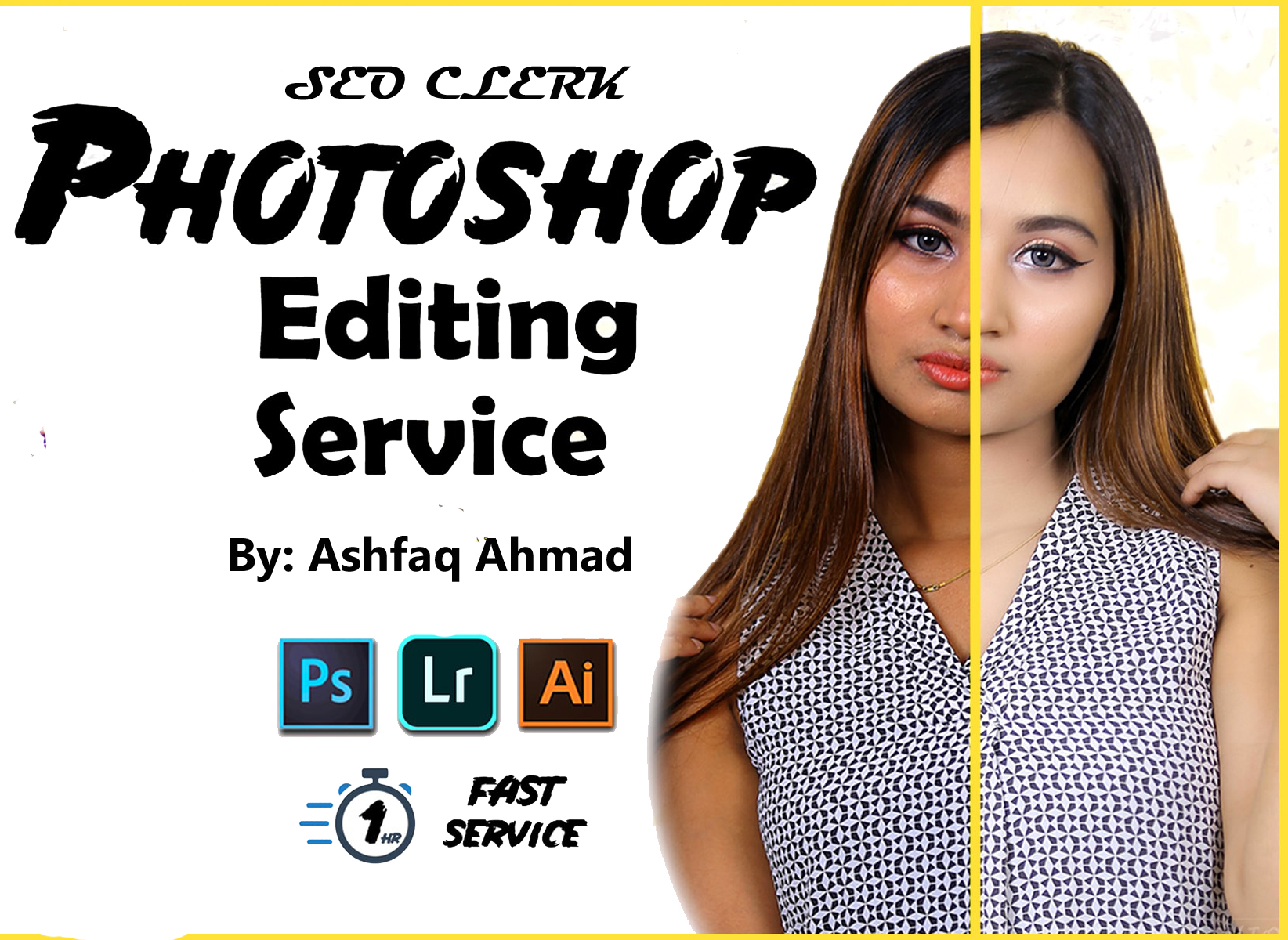 I will do photoshop editing, retouching, color correction, logo in coral draw and text replacement