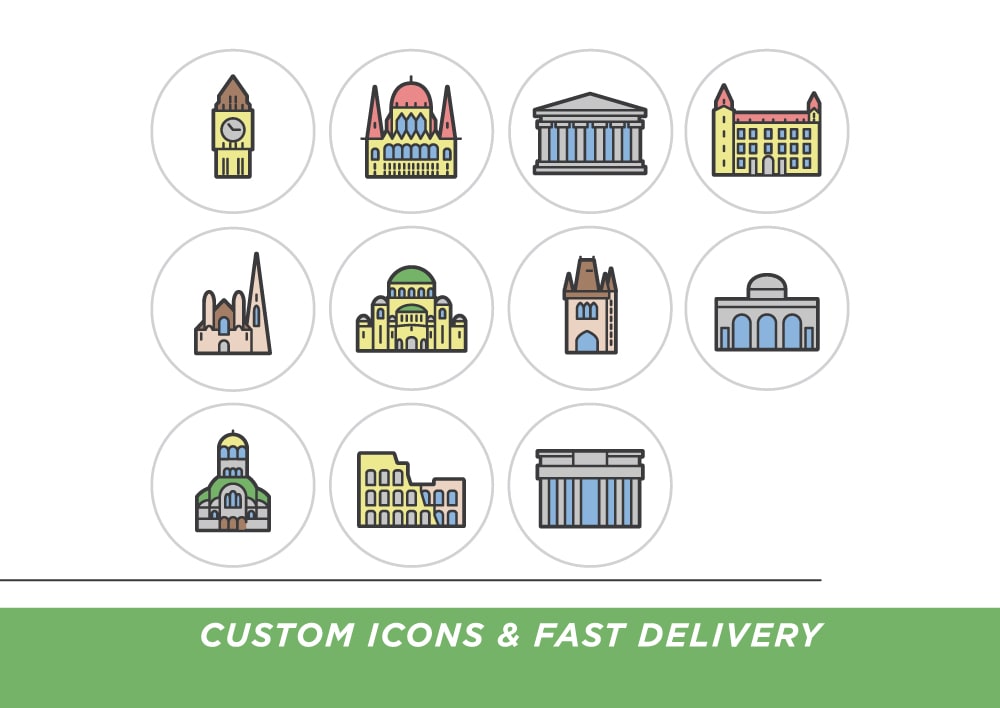 I will design a custom icon set for your website or app