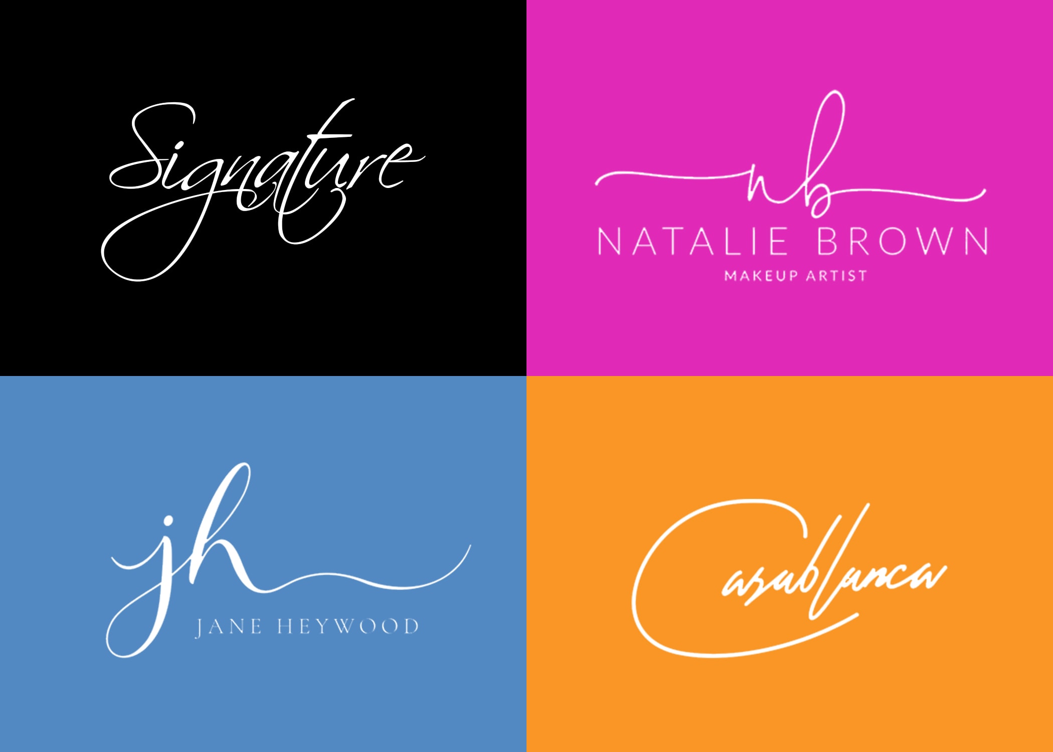 I will do professional signature logo with brand style guides