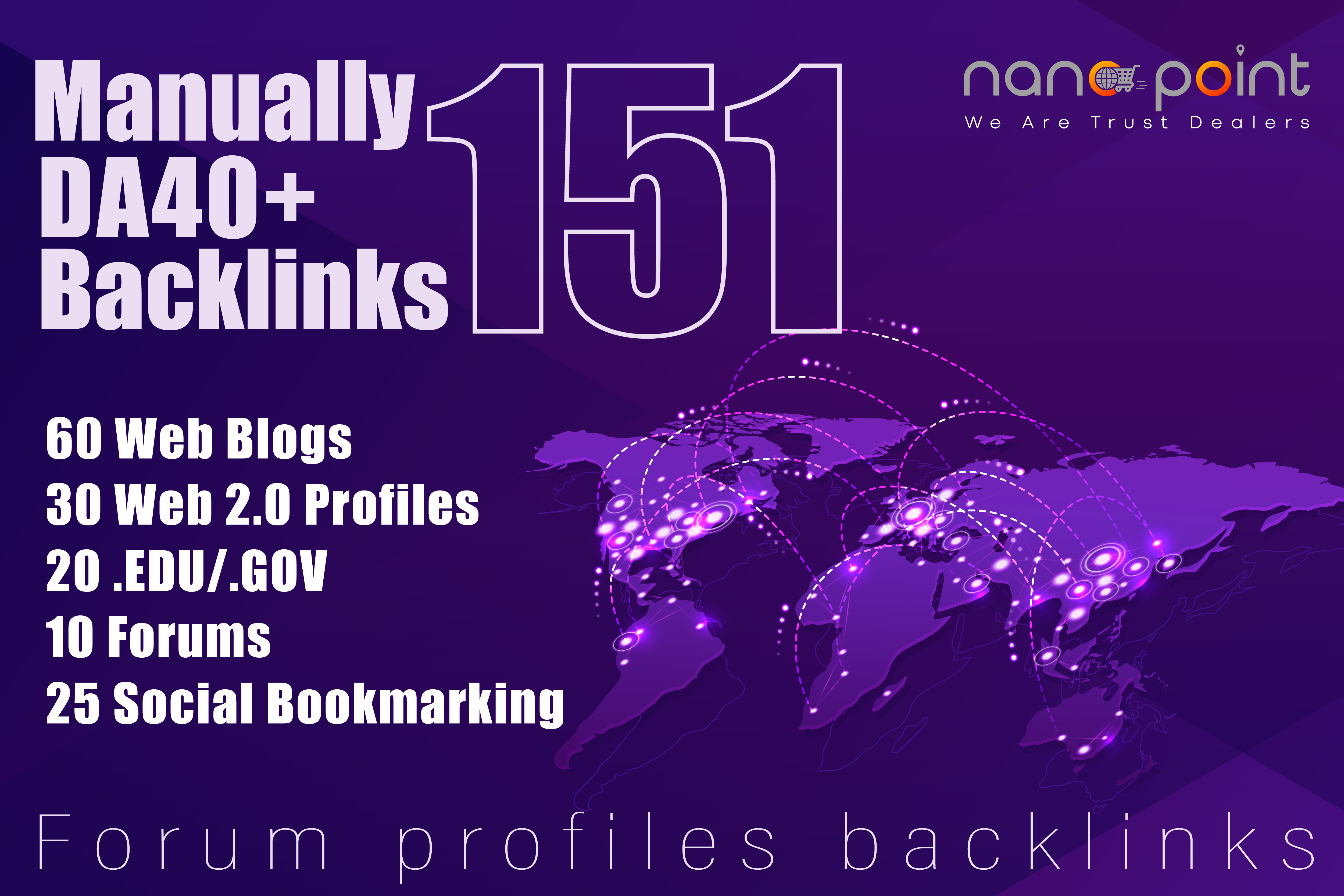 Create 151 High Authority Forum, Gov & Edu Mixed Profile Backlinks