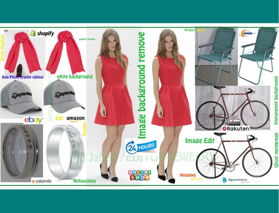 You will get Amazon, eBay & e-commerce Photo Editing