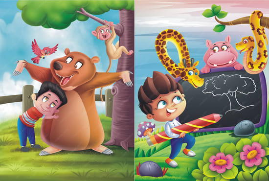 I will create expert children book illustration in any style