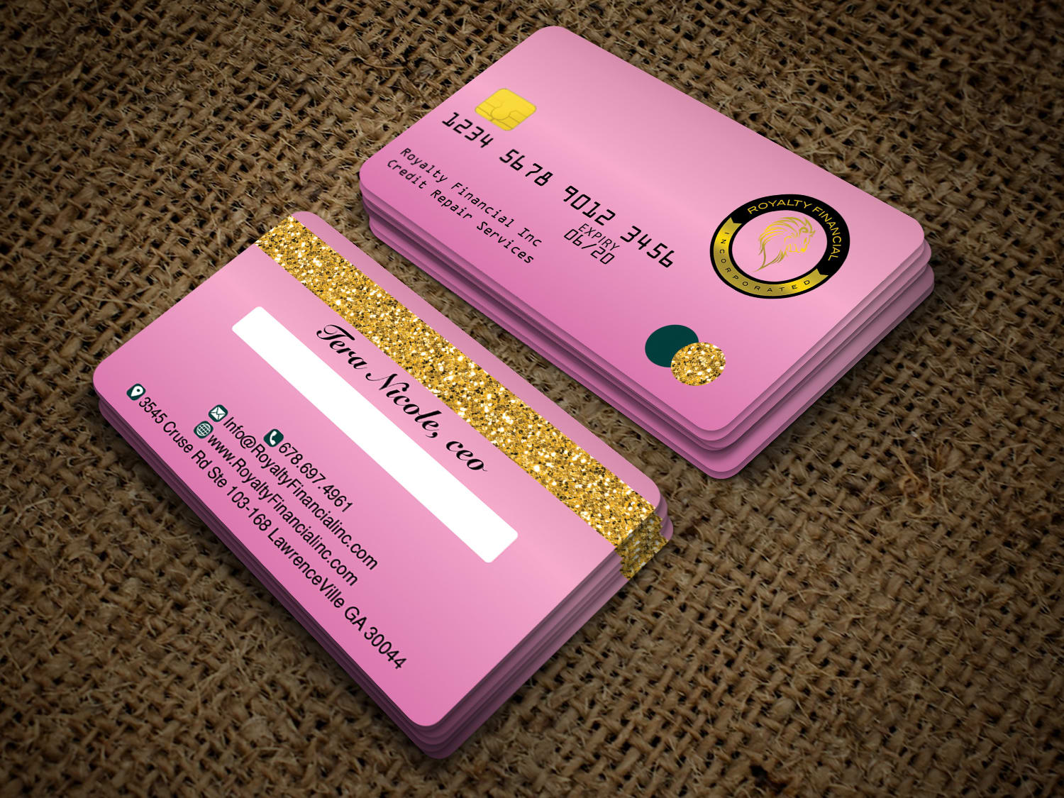 I will do credit card style business card design