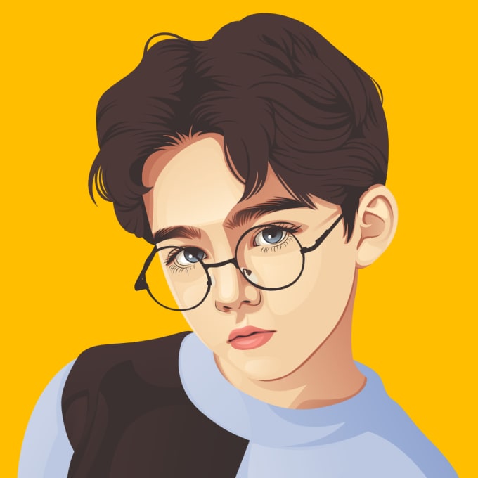 I will draw vector portrait from your photo