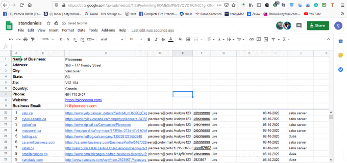 I will add ca business in top canada directory and local citations