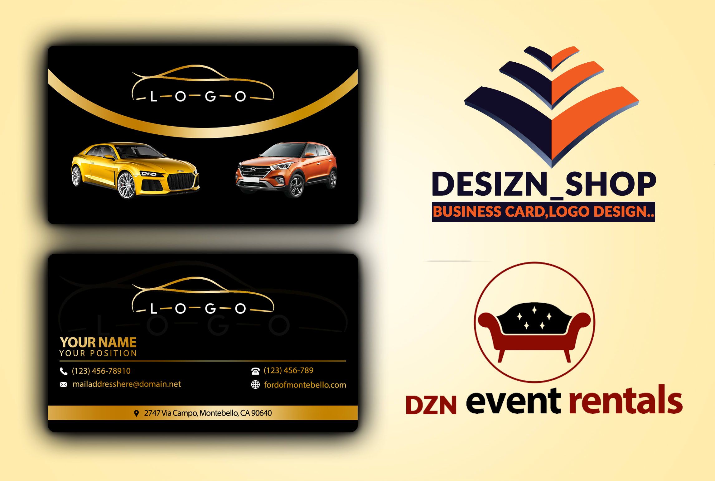 I will do top luxury, modern, business card and logo design