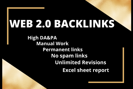 I will build high authority super web 2 .0 backlinks