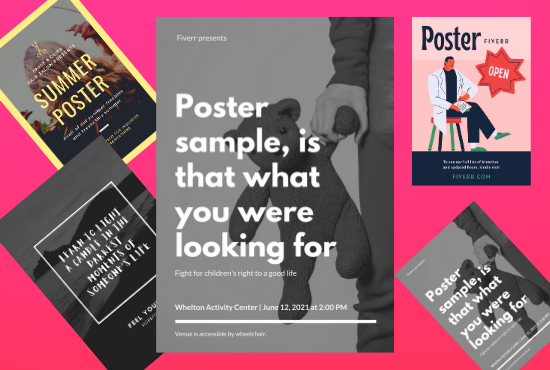 I will make unique and colorful posters