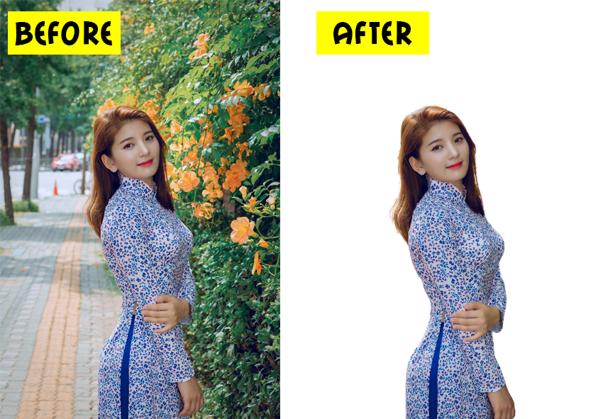 I will remove background from images.