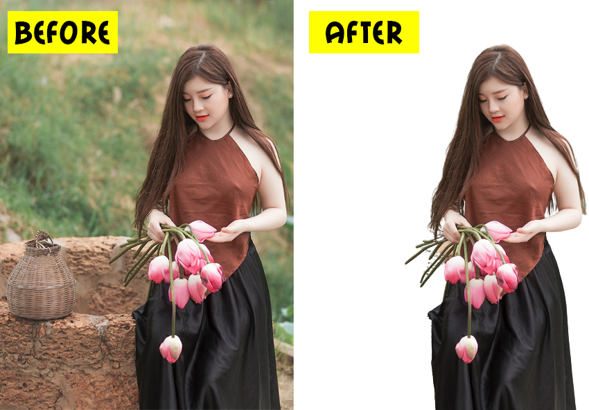 I will remove background from images.