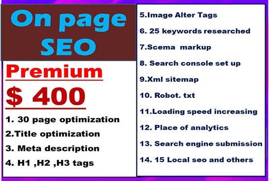 We will do wordpress on page seo to rank your website with yoast plugin 