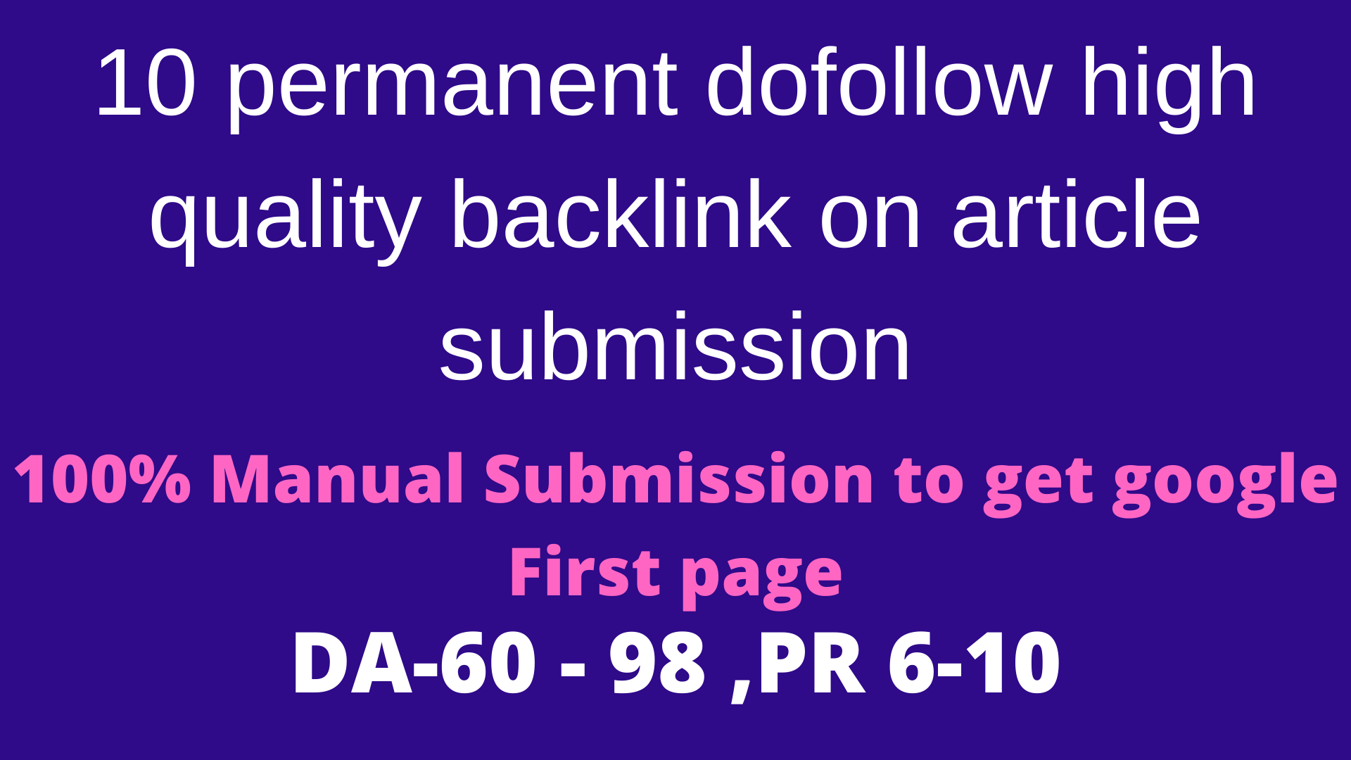 30 article submission backlink as link building on off page seo in high authority sites