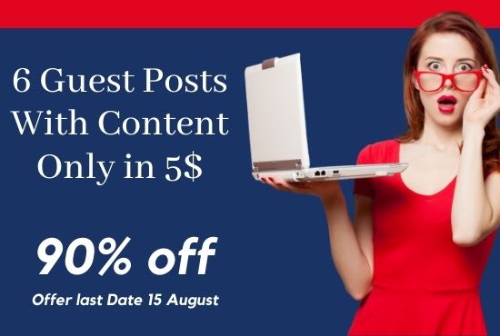 I will publish 6 guest posting with high da 90 googe news approved
