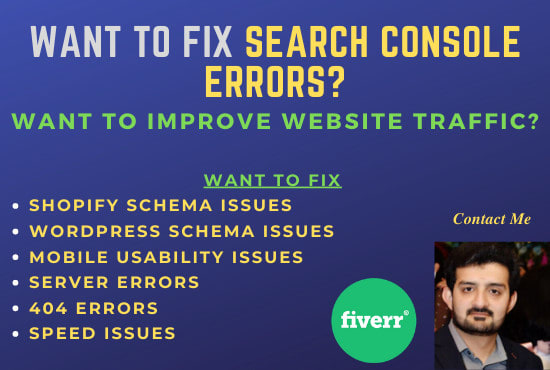 I will fix index coverage errors in google search console 48h