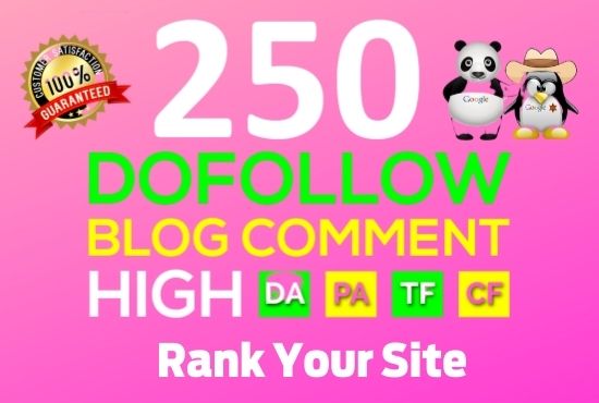 make 300 high quality backlinks using blog comments