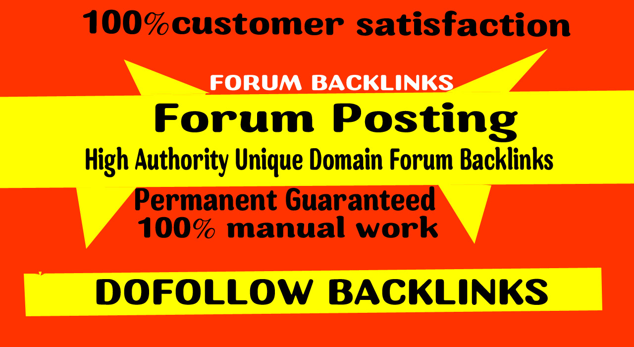 Provide 60 High DA doFollow Forum posting backlinks