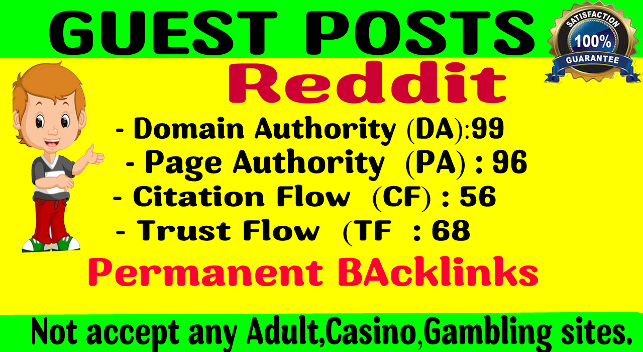 Write And Publish Guest Post on Reddit DA90 With Index Guaranteed