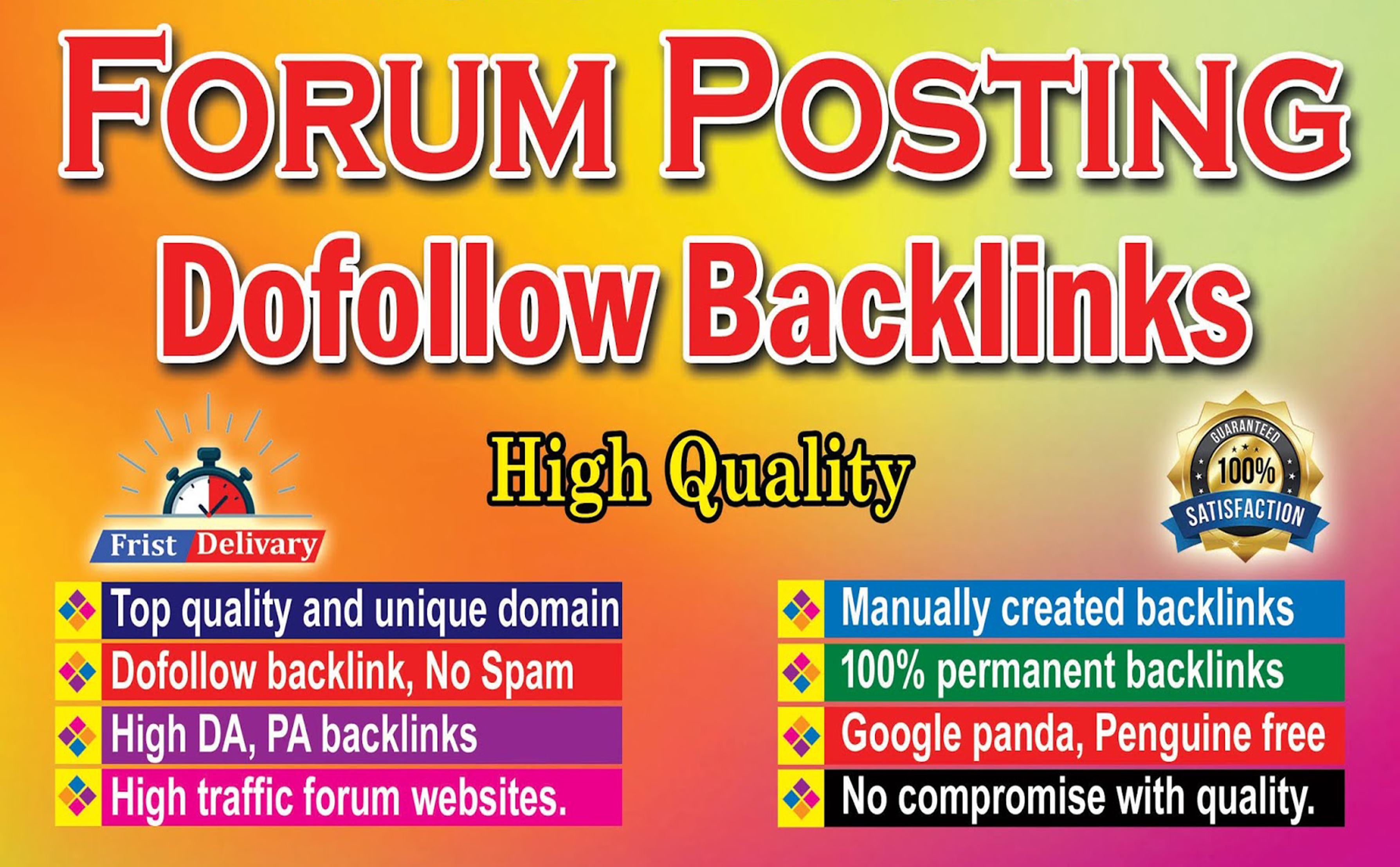 100 Dofollow Forum Posting Backlinks