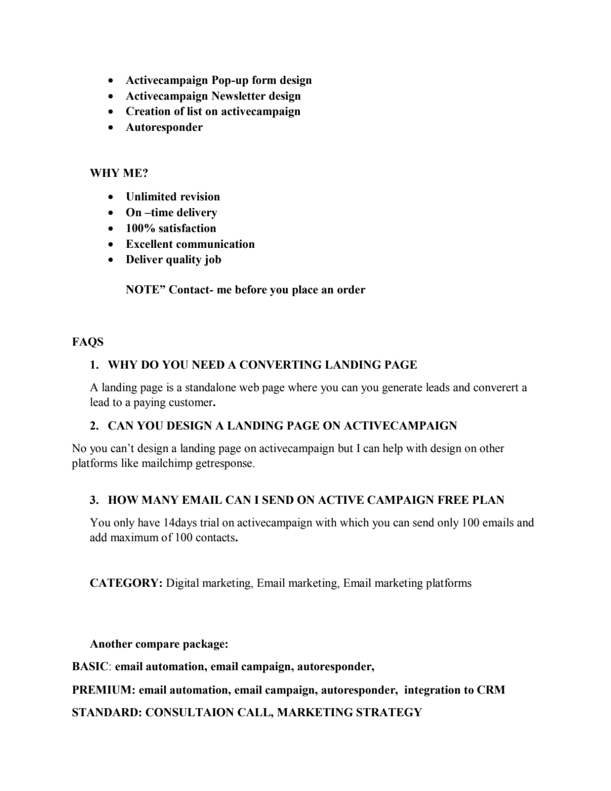 I will design your landing pages with activecampaign email automation