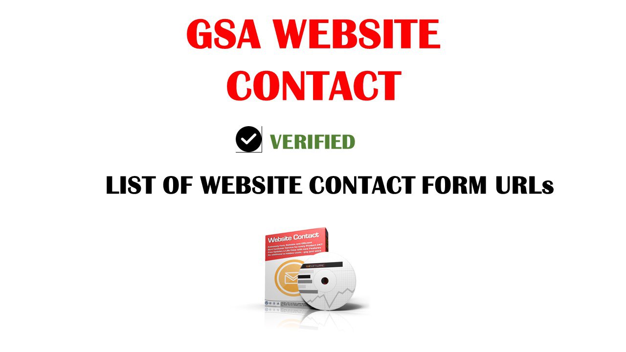 GSA WEBSITE CONTACT Verified List of Website Contact Form URLs