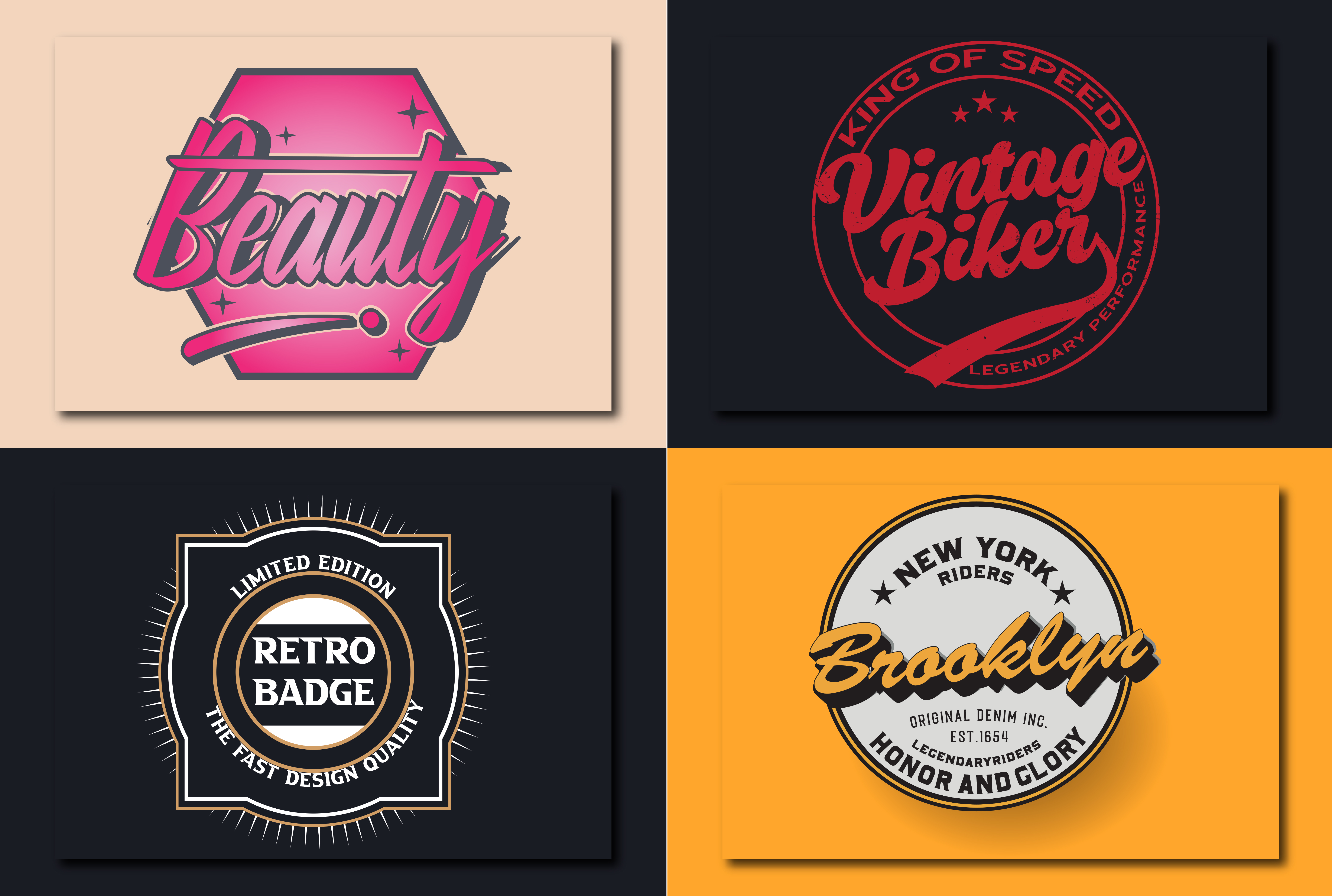 I will design awesome retro vintage badge logo in 24 hours