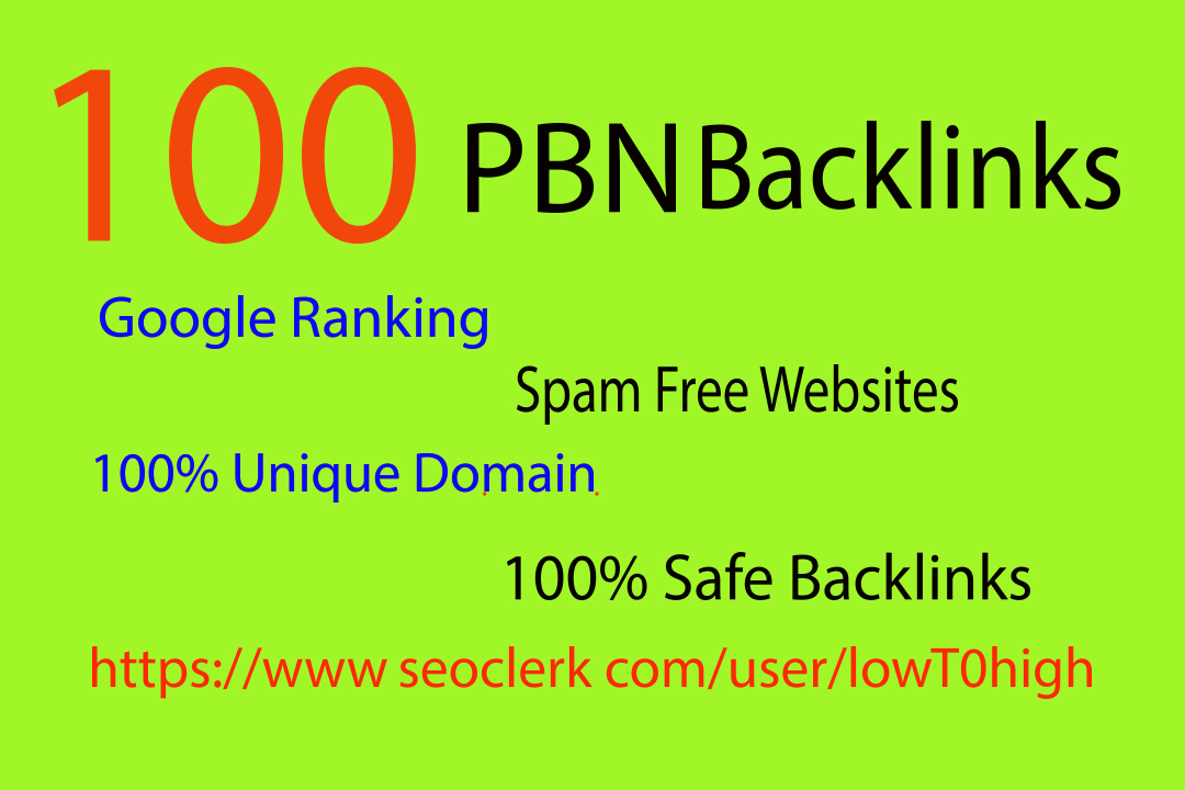 I Will Make 100 Unique Domain Permanent Home Page PBN...