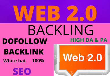 50 Web2.0 High Authority Permanent Contextual unique Natural Dofollow backlinks