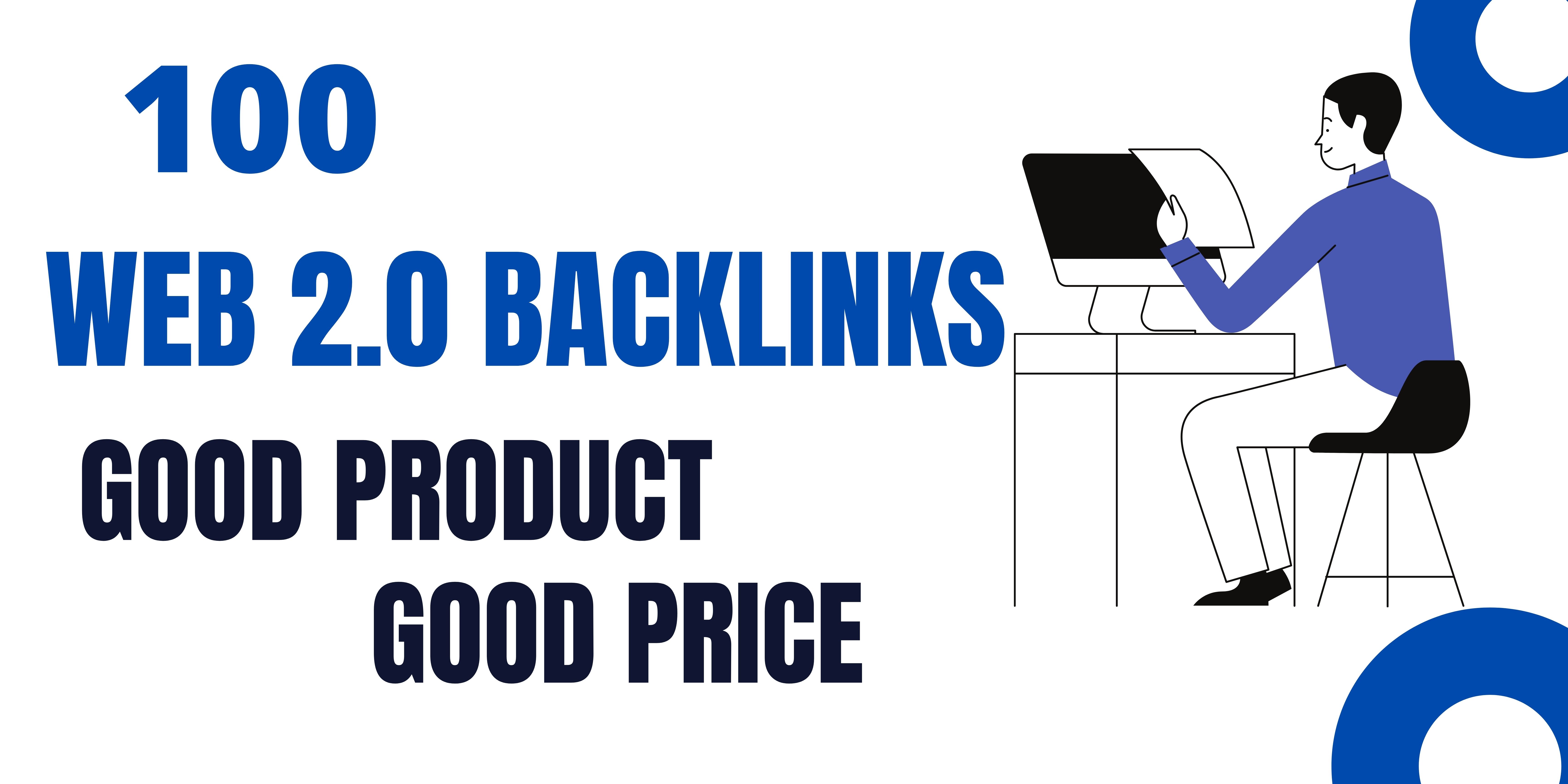 Provide 100 Web 2 0 backlinks manually