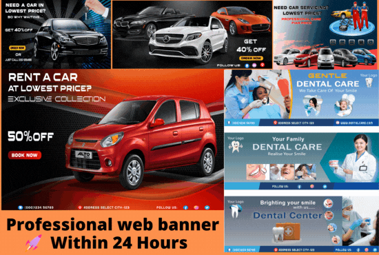 I will design attractive web banner, facebook banner or ads