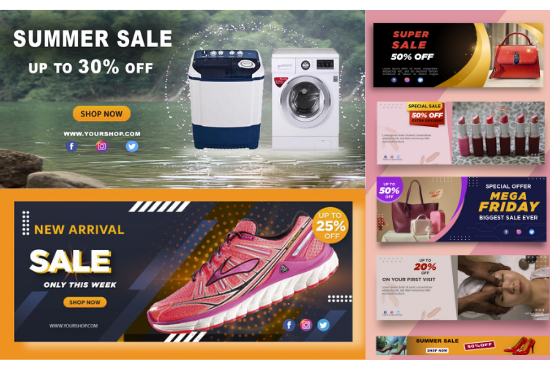 I will do any kind of web banner, google adsense,facebook banner