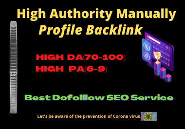 I will manually backlink 40 profiles for high authority SEO link building