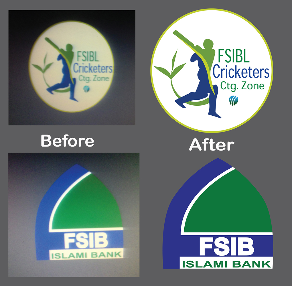 I will do redrawing logo in Adobe photoshop & adobe illustrator platform.