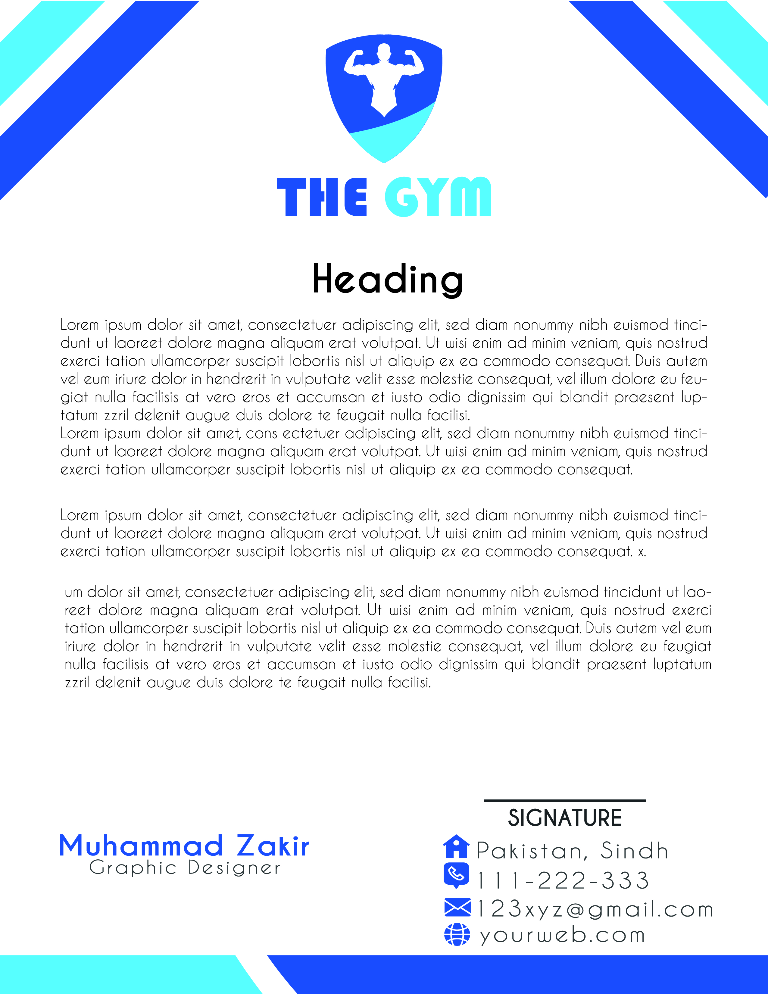 I will create a simple and unique letterhead