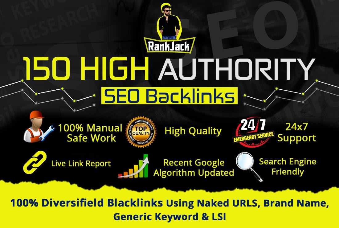 I will create 150 high authority SEO backlinks manual...