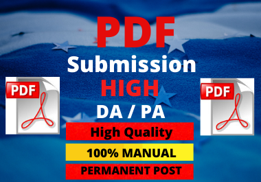 70 PDF Submission dofollow backlink High Authority Hi...