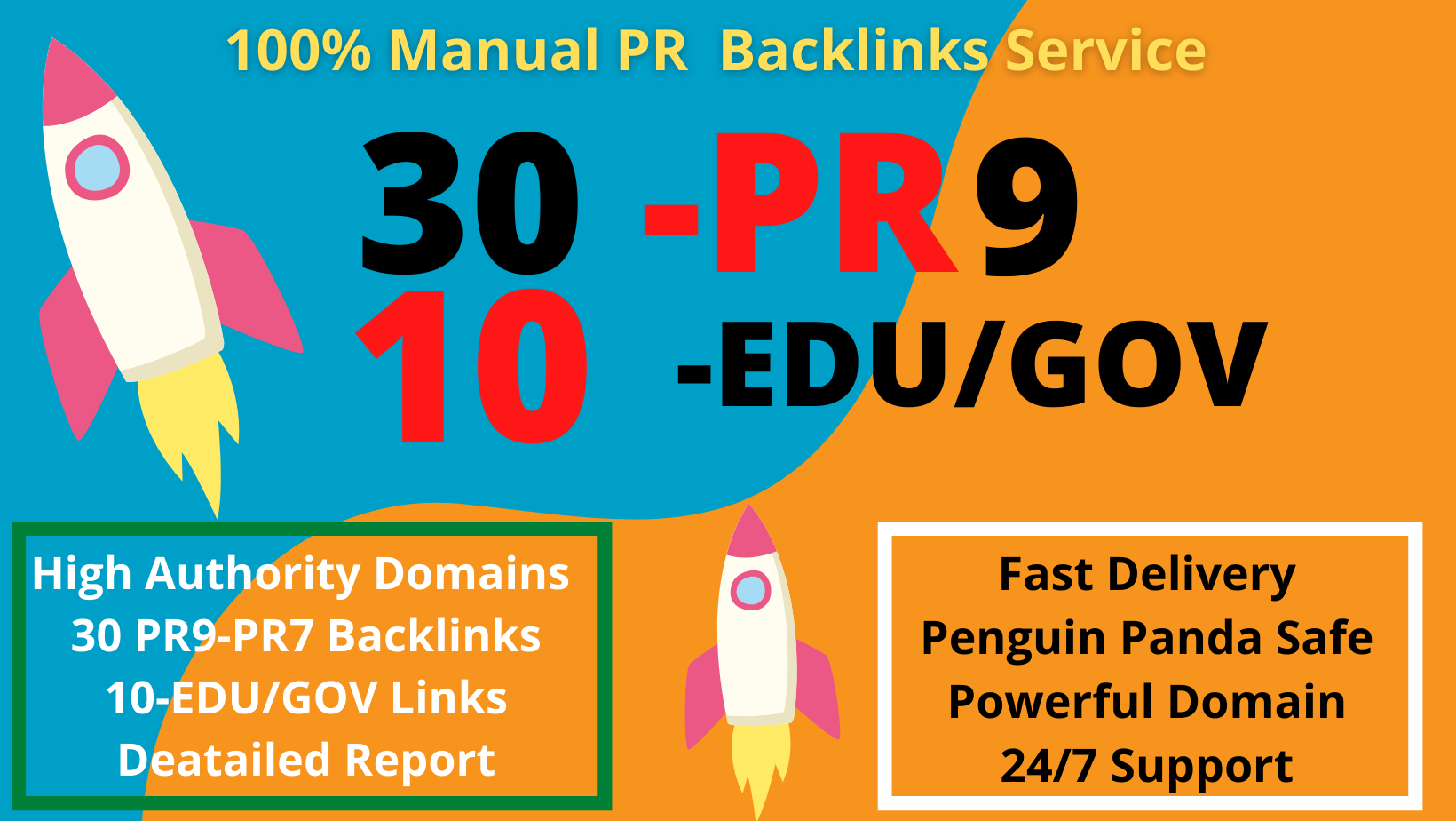 Manually Create 40 Links ( 30 PR9+10EDDU/GOV) High Trust Authority Safe SEO Backlinks