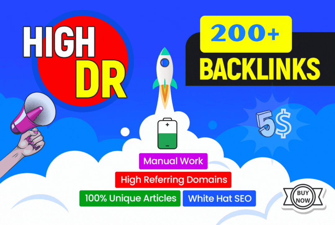 Rank your website to top with 200 High Quality Authority dofollow backlinks
