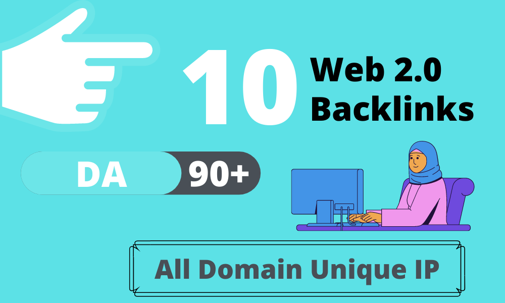 10 Contextual Web 2.0 (90+ DA) Seo Dofollow Manual Blogs Backlinks with Niche Related Articles and I