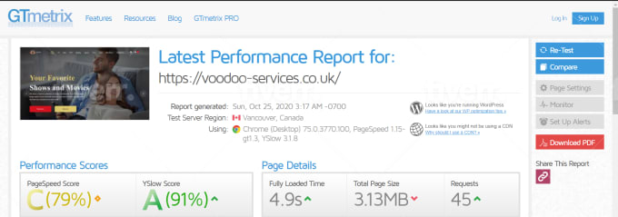 I will speed up your wordpress website gtmetrix 90