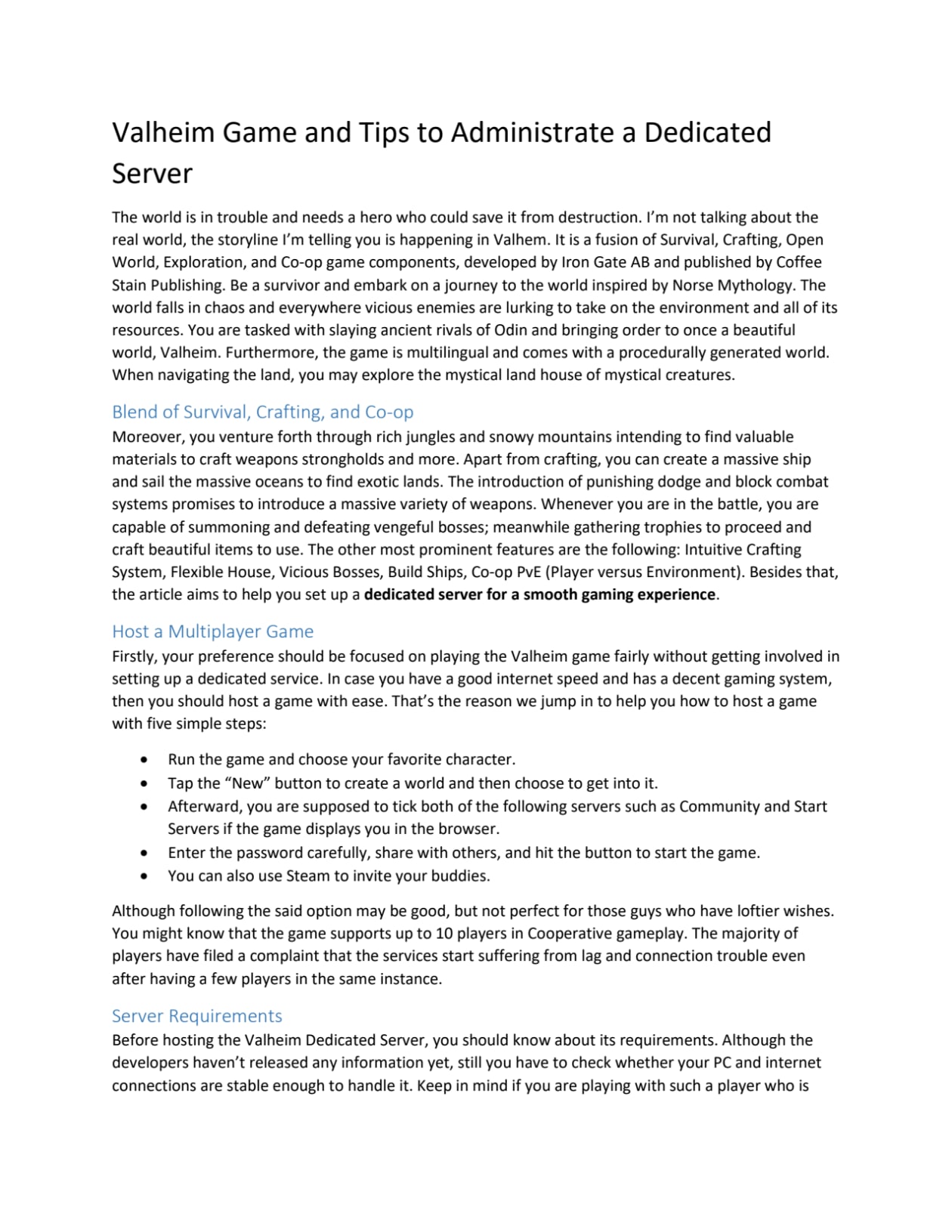 I will write you game article and wordpress blog posts of 500 words