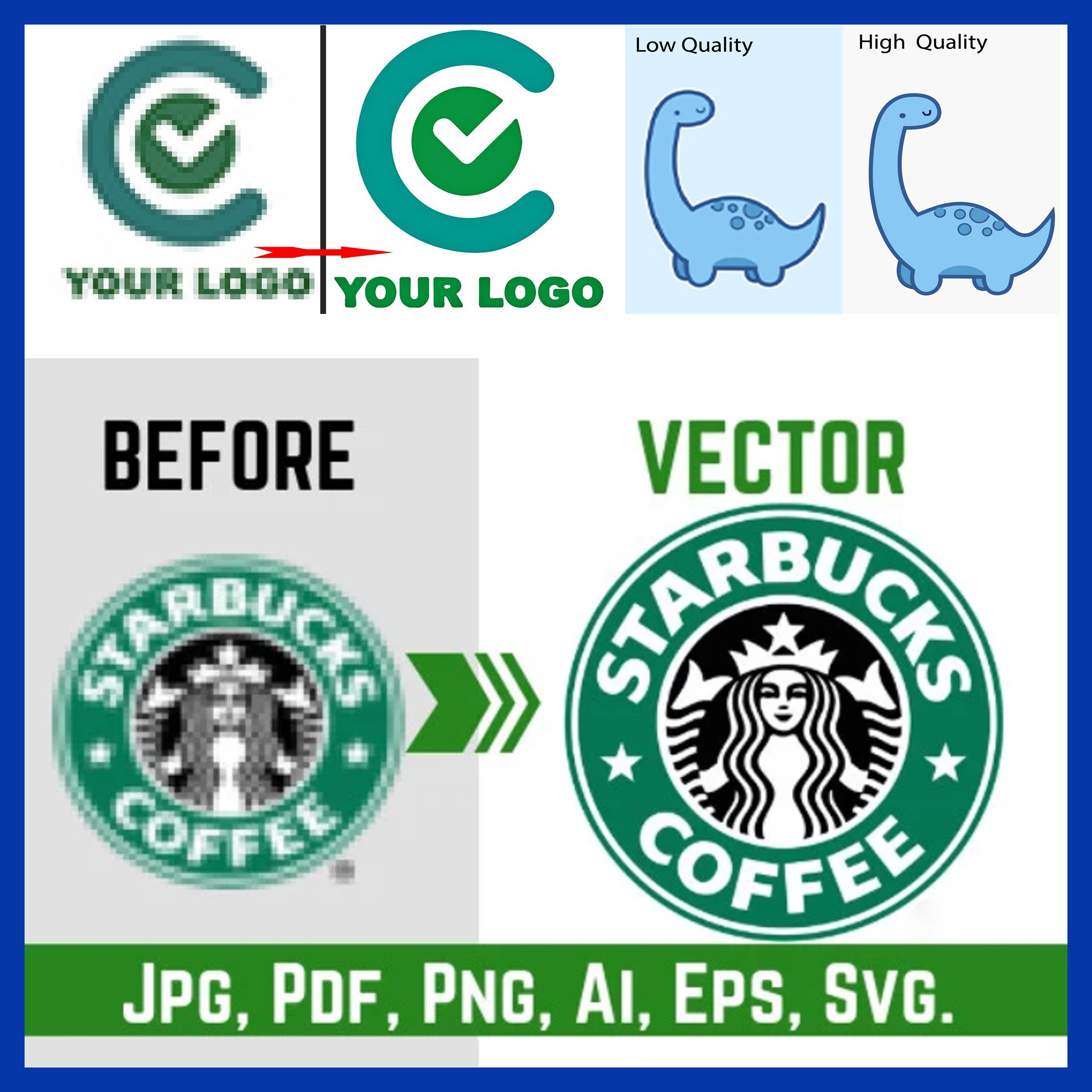 I can perfectly vector tracing, raster to vector, redraw logo or image