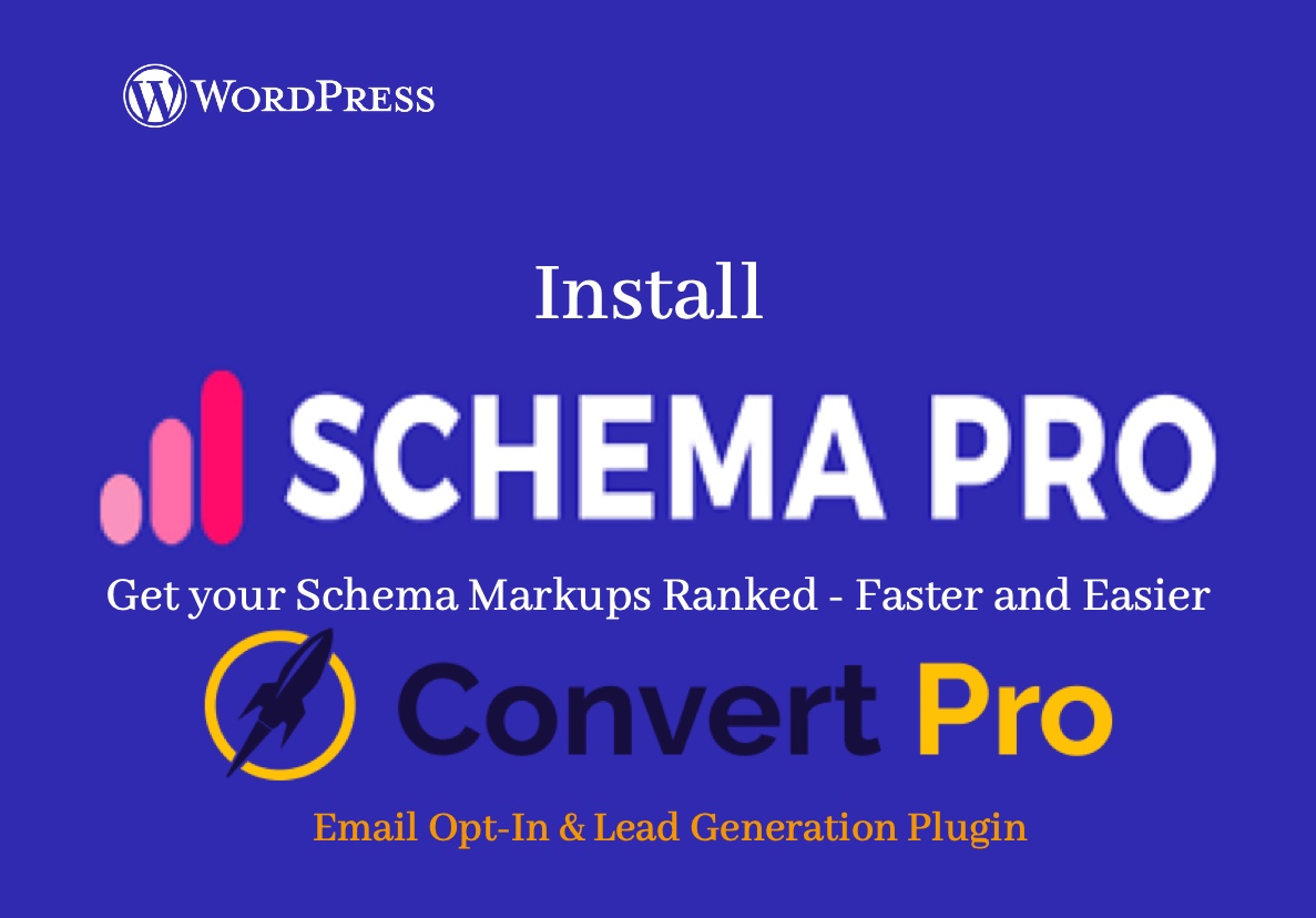 I will install Schema Pro and Convert Pro plugin with lifetime update